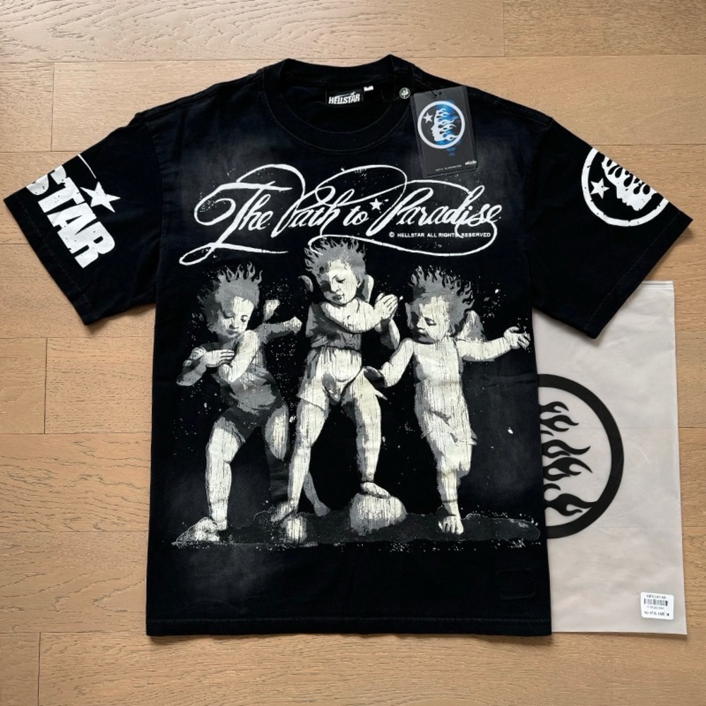 Black Graphic Kids T-Shirt - Path to Paradise